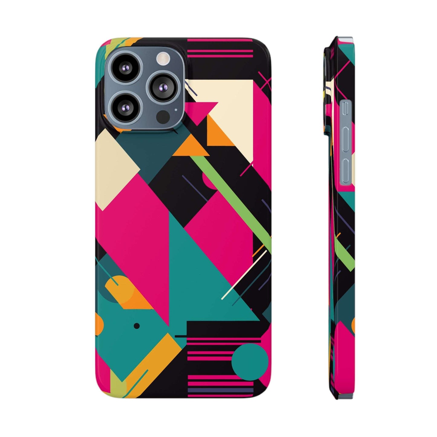 80s / 90s RETRO GEOMETRIC PATTERN | Slim iPhone Case - Trovvve