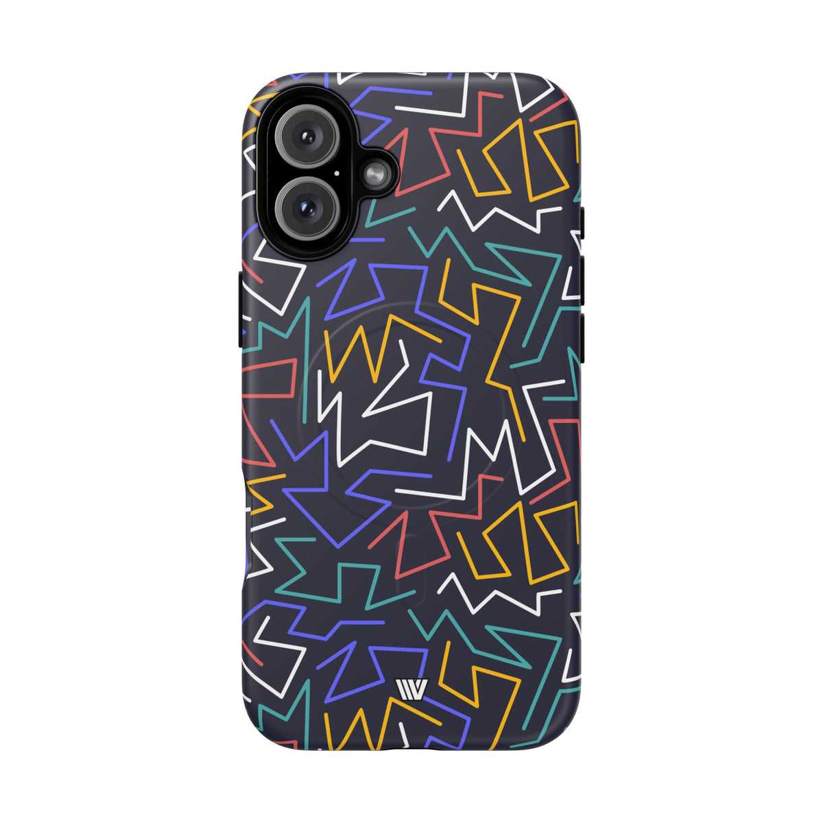 Zigzag Night MagSafe Tough iPhone Case – iPhone 16 Plus, Matte
