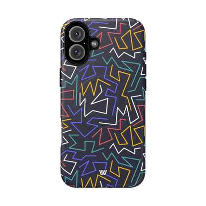 Zigzag Night MagSafe Tough iPhone Case – iPhone 16 Plus, Matte