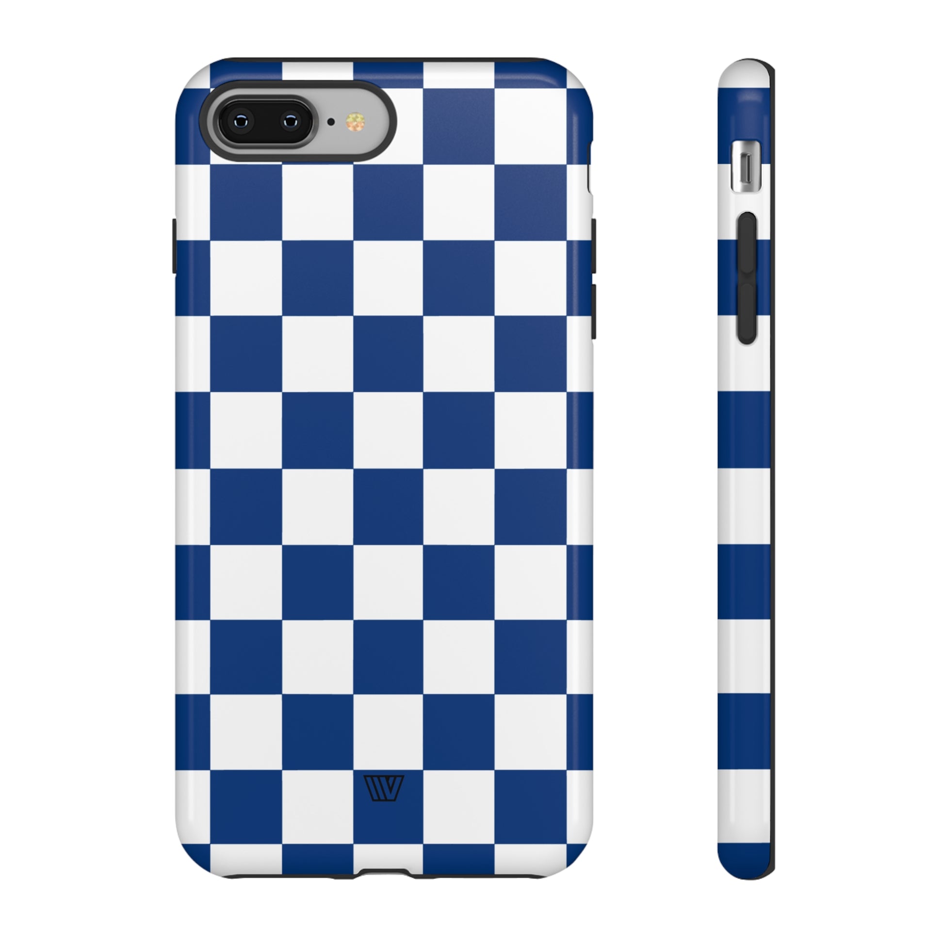 BLUE WHITE CHECKERBOARD | Tough Phone Case - Trovvve