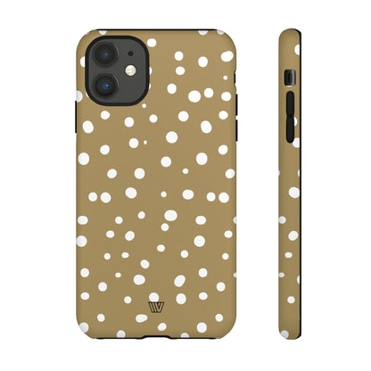 DARK BEIGE DOTS | Tough Phone Case - Trovvve