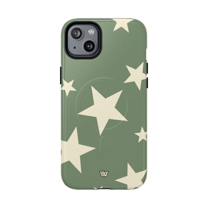 SAGE BOLD STARS | MagSafe Tough iPhone Case