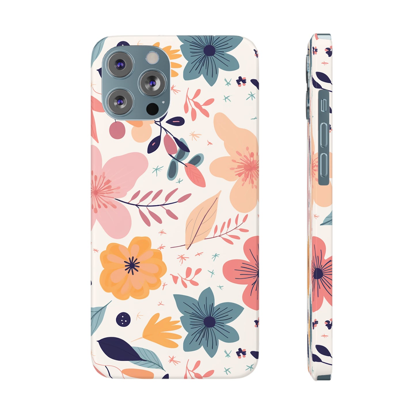 CUTE SUMMER FLOWER PATTERN | Slim iPhone Case - Trovvve