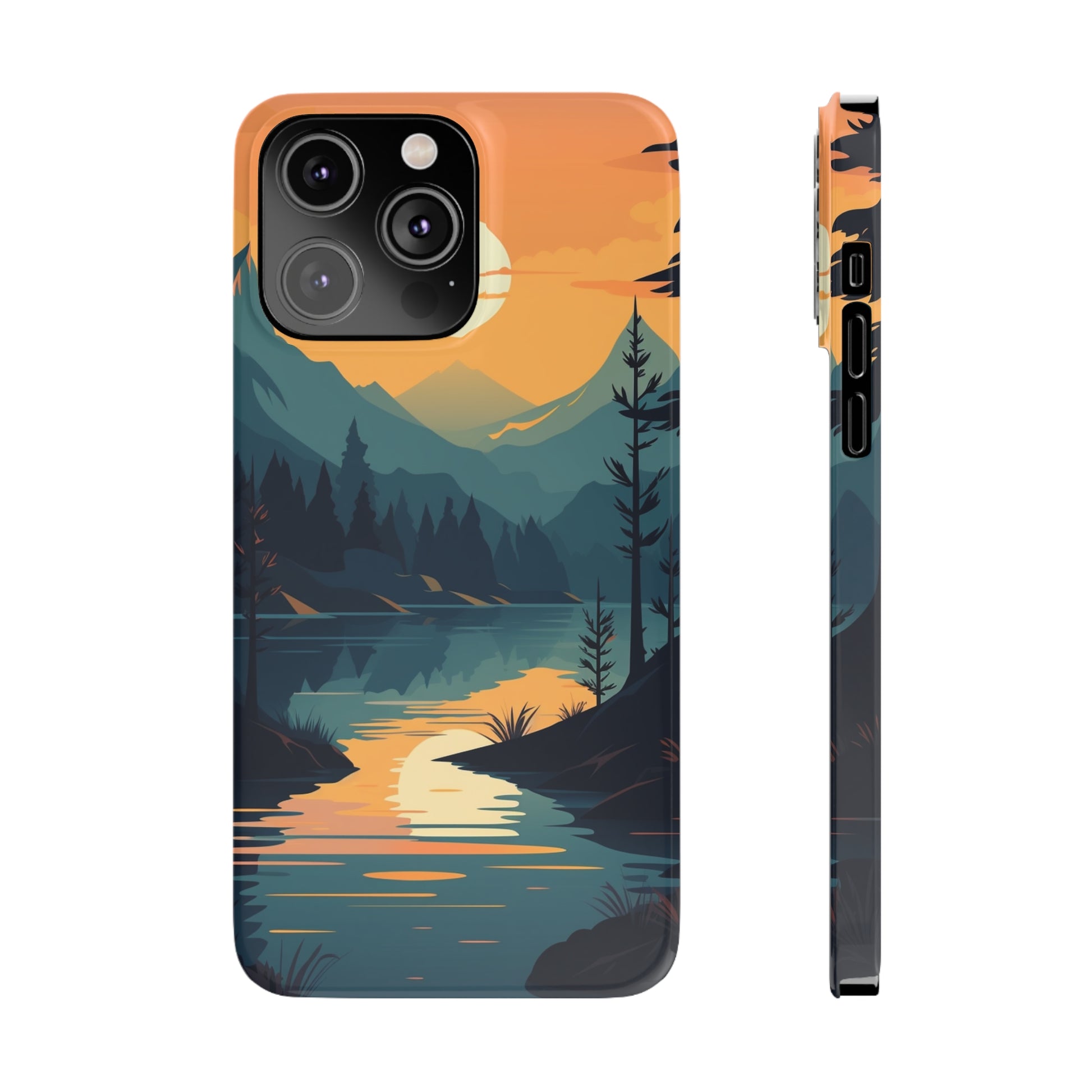 DEEP MOUNTAIN SUNSET | Slim iPhone Case - Trovvve