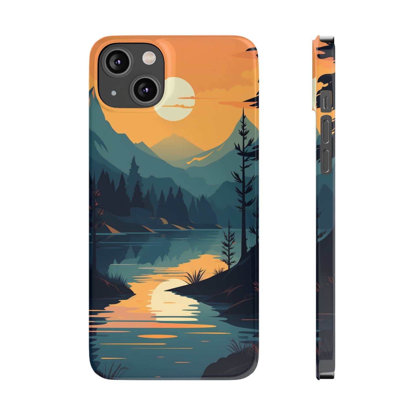 DEEP MOUNTAIN SUNSET | Slim iPhone Case - Trovvve