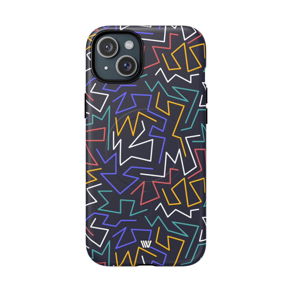 Zigzag Night MagSafe Tough iPhone Case – iPhone 15 Plus, Matte