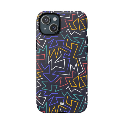 Zigzag Night MagSafe Tough iPhone Case – iPhone 15 Plus, Matte