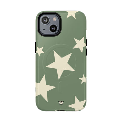 SAGE BOLD STARS | MagSafe Tough iPhone Case