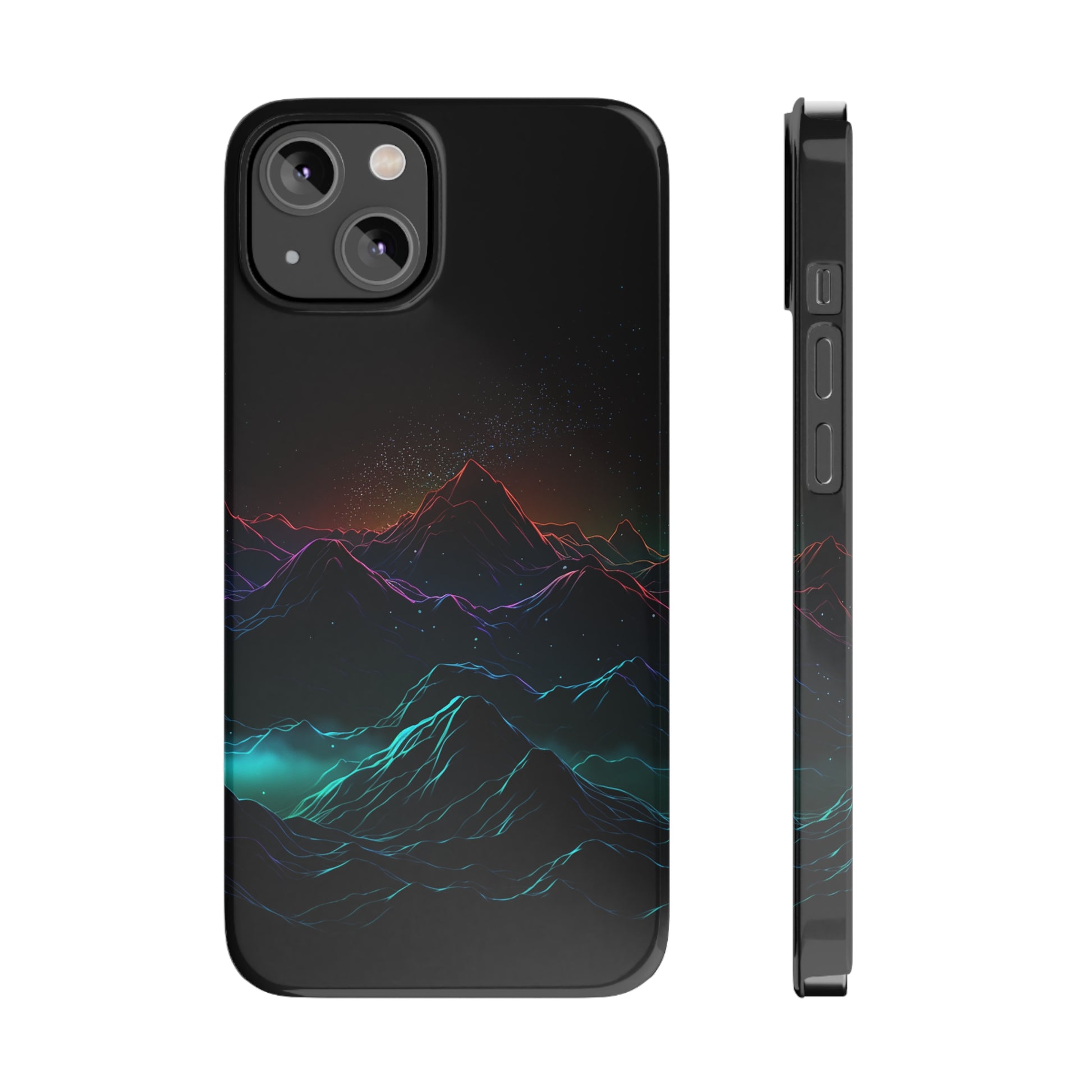 NEON MOUNTAINS | Slim iPhone Case - Trovvve