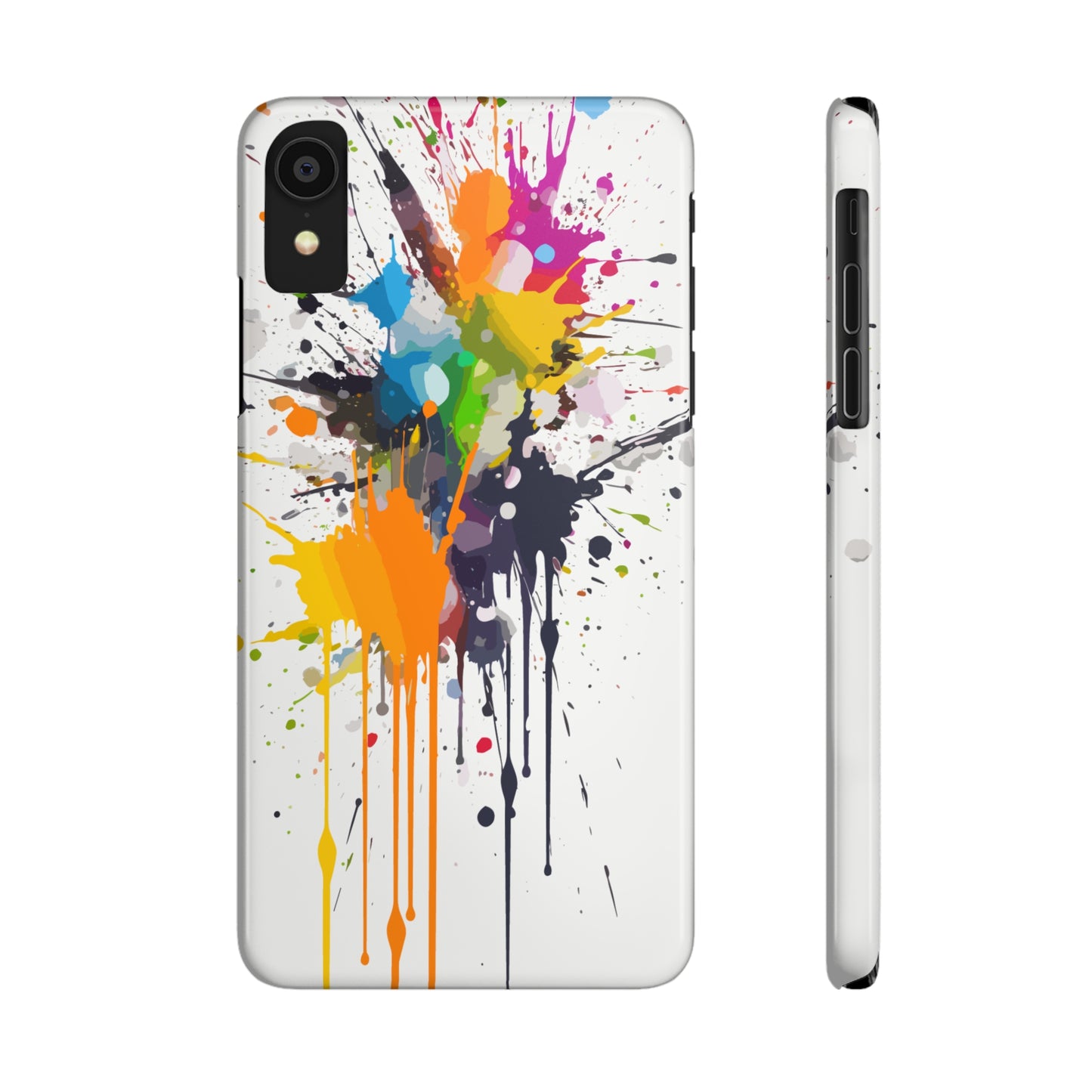 PAINT SPLATTER WHITE | Slim iPhone Case - Trovvve