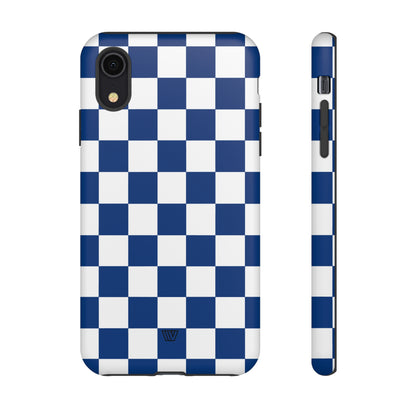 BLUE WHITE CHECKERBOARD | Tough Phone Case - Trovvve