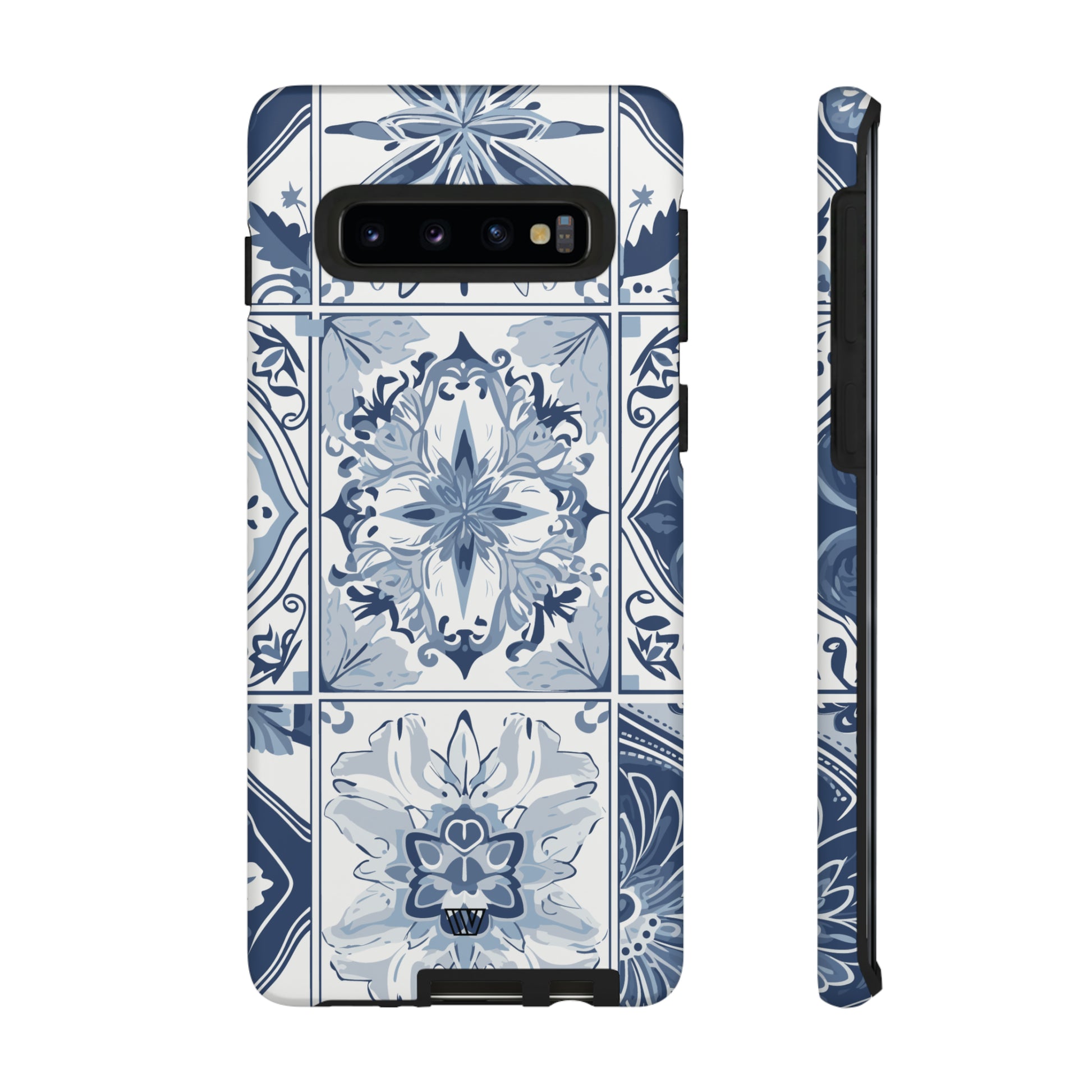 BLUE WHITE TILE | Tough Phone Case - Trovvve