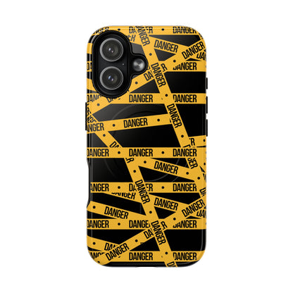 Danger Tape MagSafe Tough iPhone Case – iPhone 17, Glossy