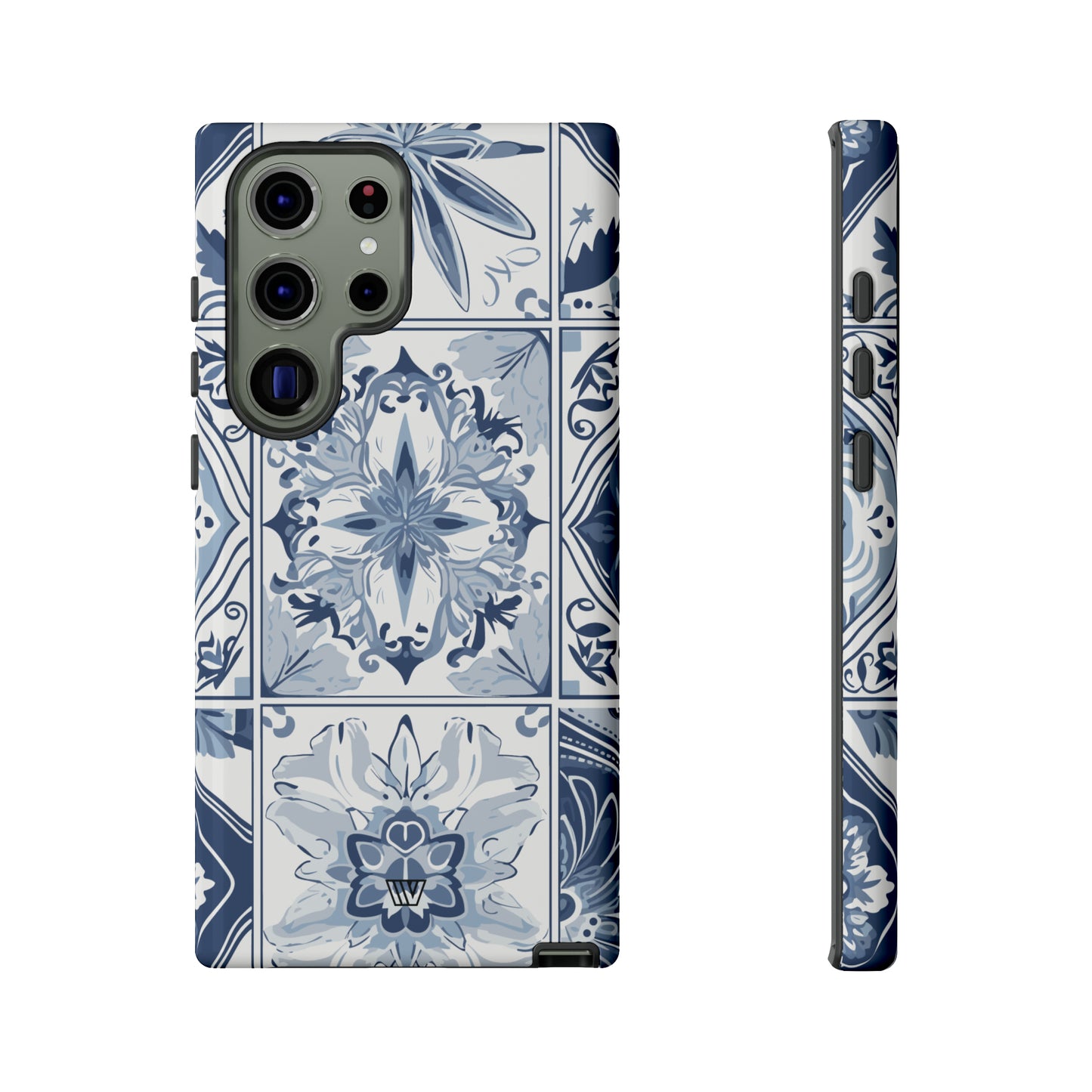 BLUE WHITE TILE | Tough Phone Case - Trovvve