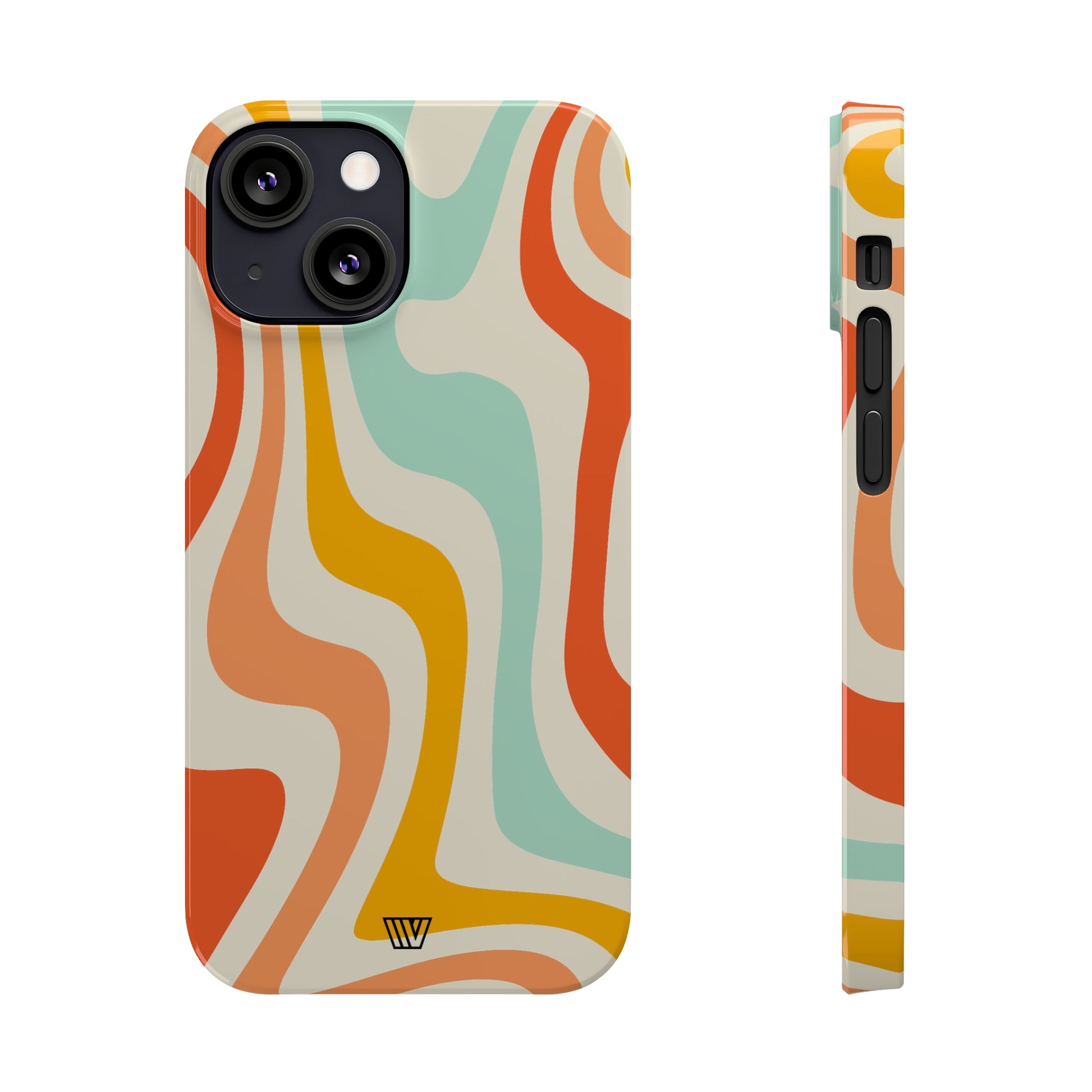 RETRO GROOVY SWIRLS | Slim iPhone Case - Trovvve