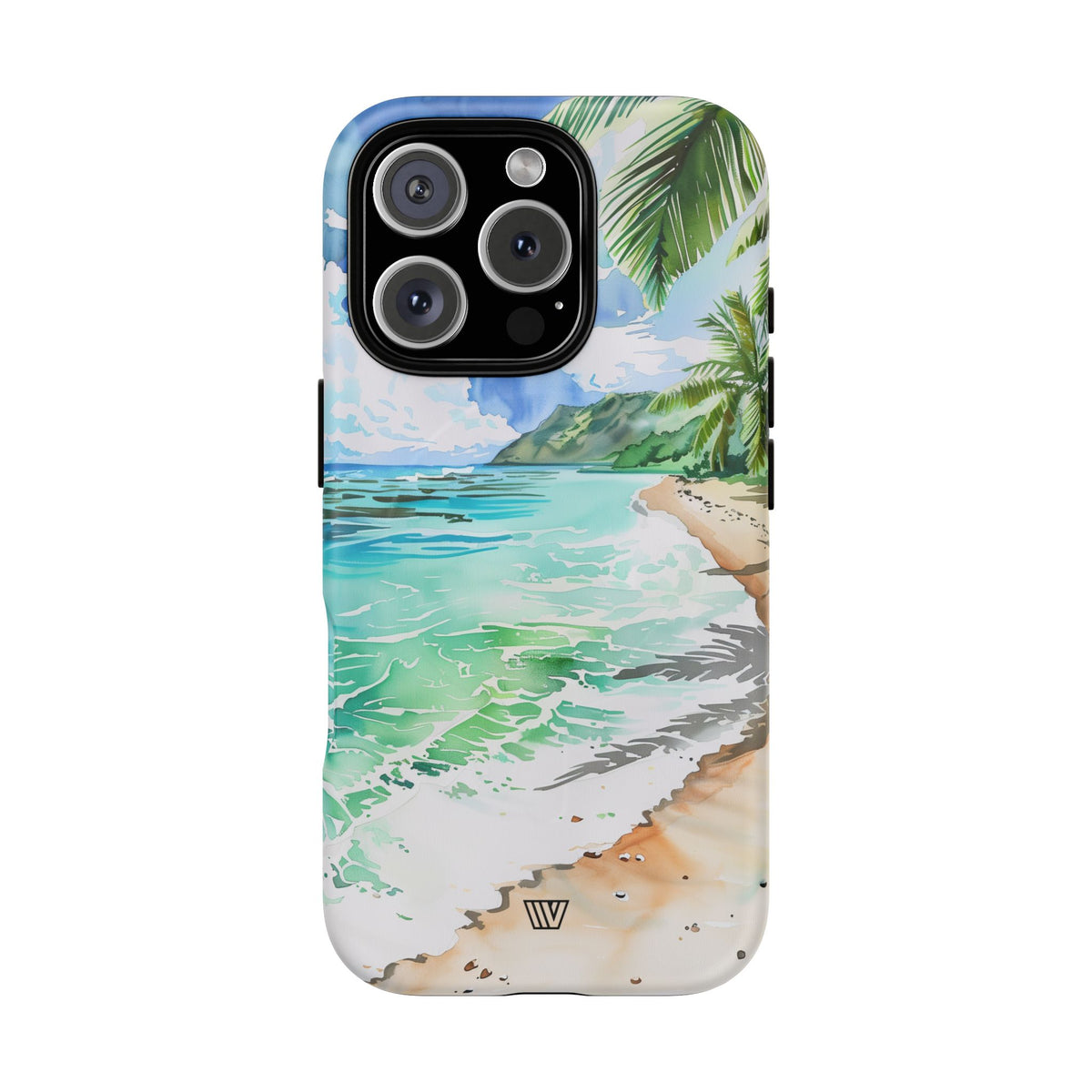 Watercolor Beach MagSafe Tough iPhone Case – iPhone 16 Pro, Matte