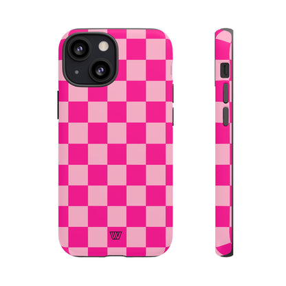 HOT PINK CHECKERBOARD | Tough Phone Case