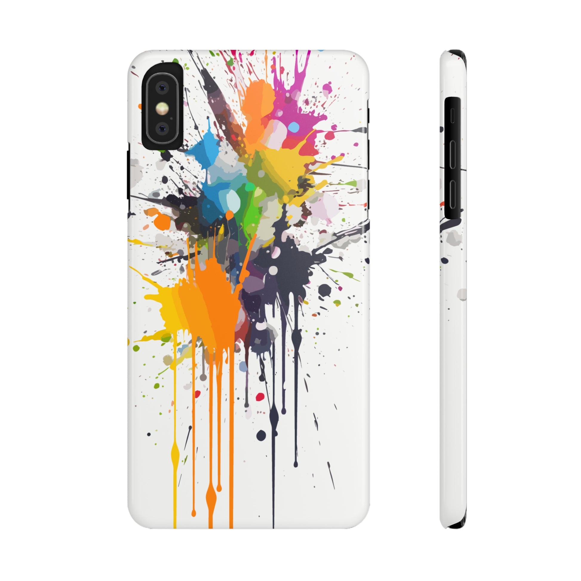 PAINT SPLATTER WHITE | Slim iPhone Case - Trovvve