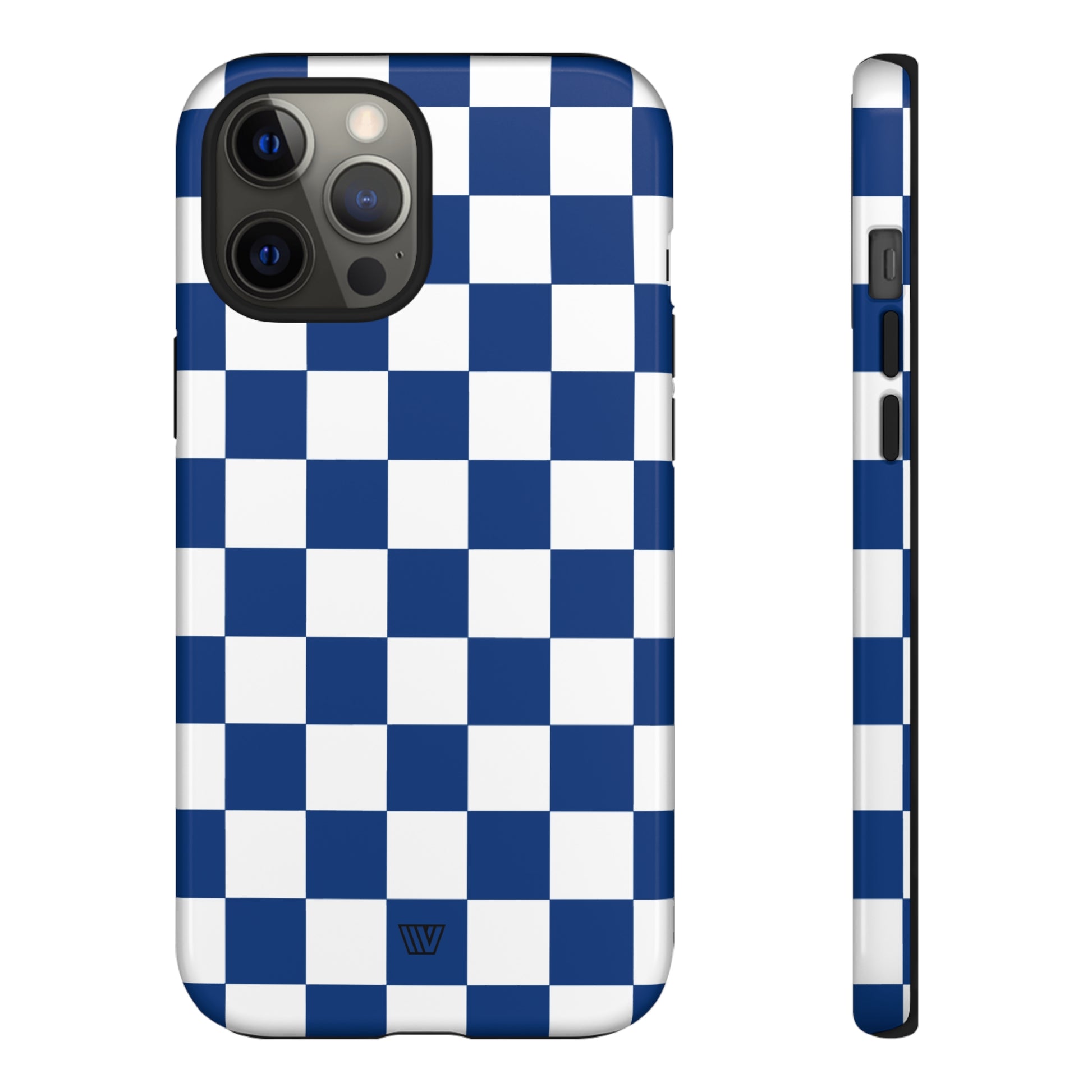 BLUE WHITE CHECKERBOARD | Tough Phone Case - Trovvve