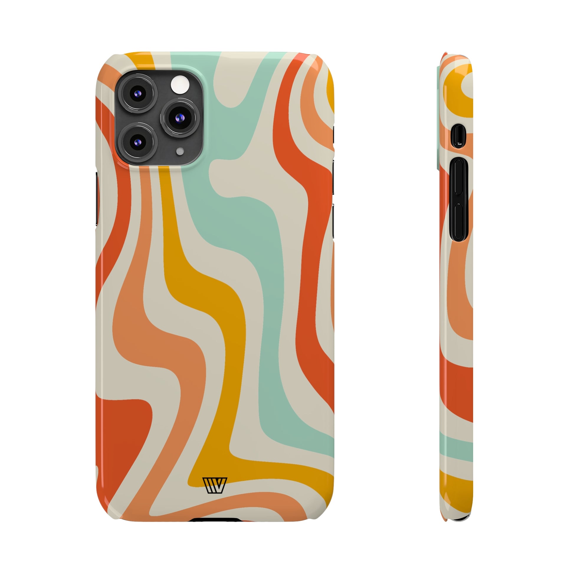 RETRO GROOVY SWIRLS | Slim iPhone Case - Trovvve