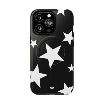JET BLACK BOLD STARS | MagSafe Tough iPhone Case