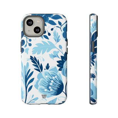 BLUE WHITE FLOWERS | Tough Phone Case - Trovvve