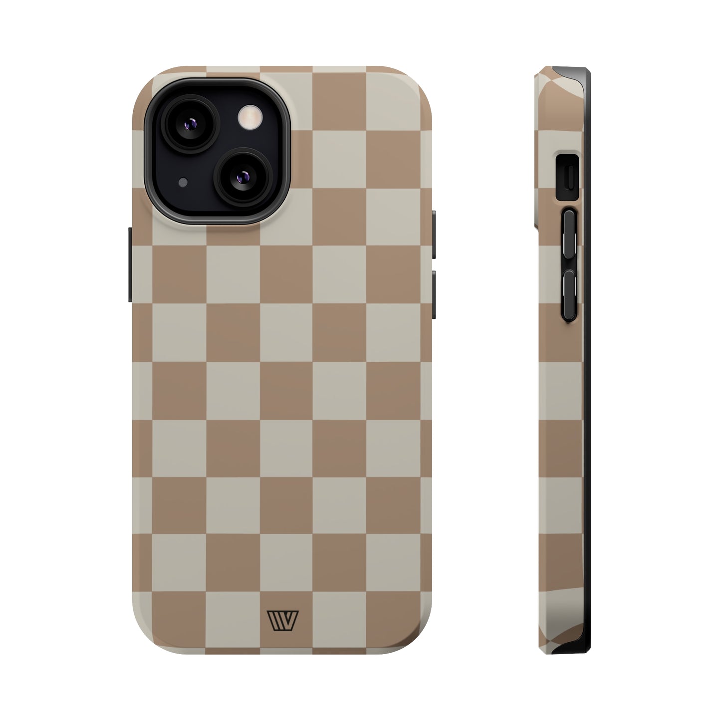 NEUTRAL CHECKERBOARD | MagSafe Tough iPhone Case - Trovvve