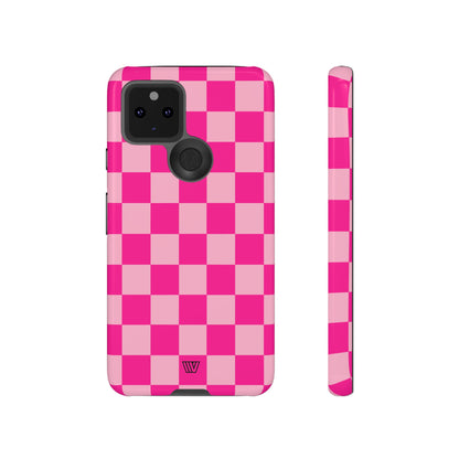 HOT PINK CHECKERBOARD | Tough Phone Case