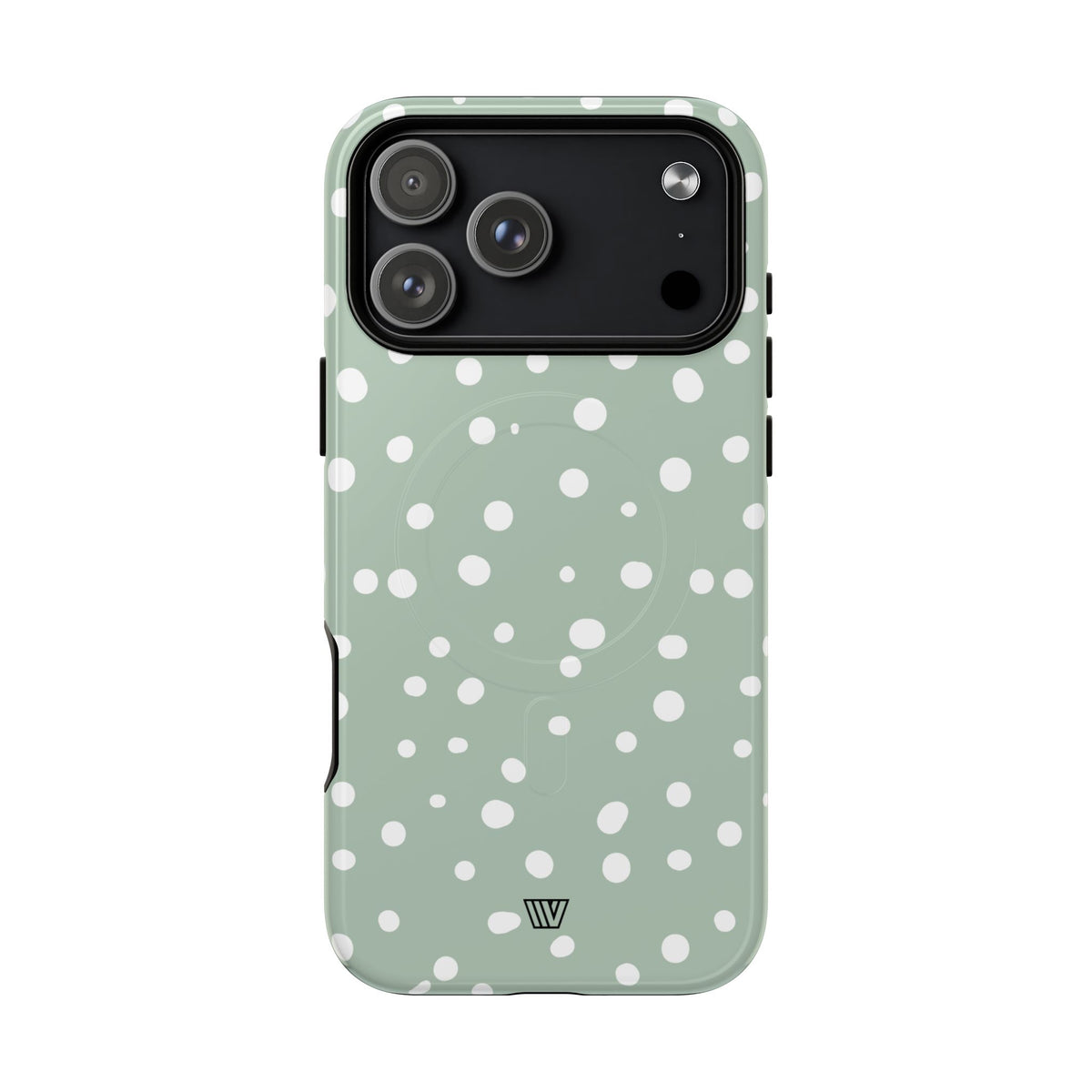 Pastel Green Dots MagSafe Tough iPhone Case – iPhone 17 Pro Max, Glossy