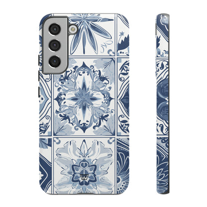 BLUE WHITE TILE | Tough Phone Case - Trovvve