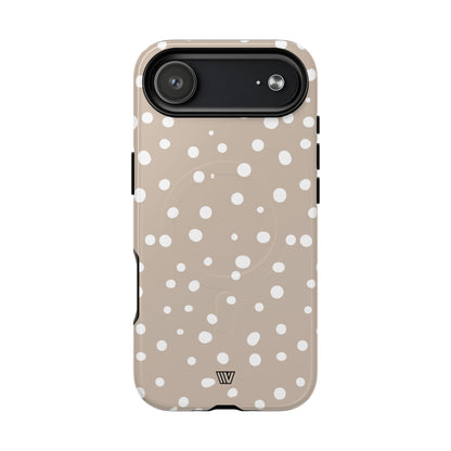 BEIGE DOTS | MagSafe Tough iPhone Case