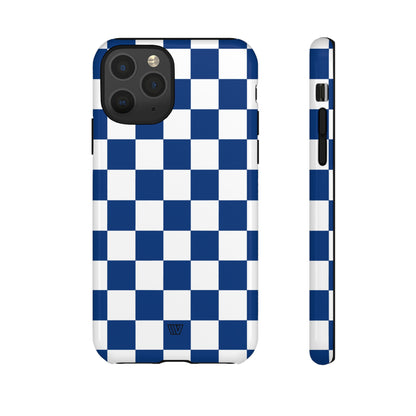 BLUE WHITE CHECKERBOARD | Tough Phone Case - Trovvve