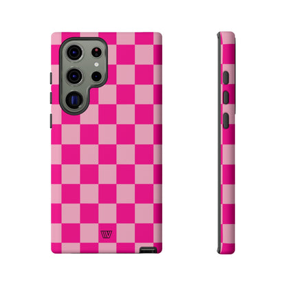 HOT PINK CHECKERBOARD | Tough Phone Case