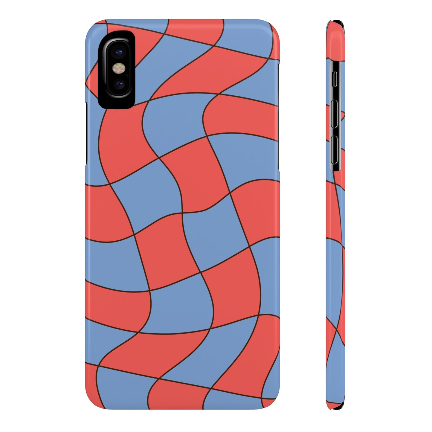 RETRO WAVY CHECKERBOARD  | Slim iPhone Case - Trovvve