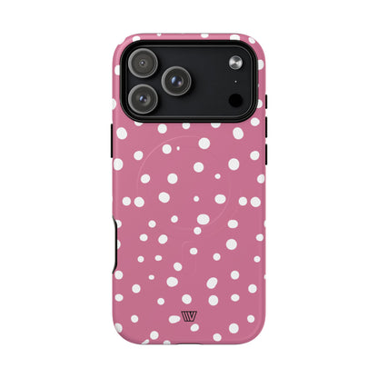 BLUSH RED DOTS | MagSafe Tough iPhone Case