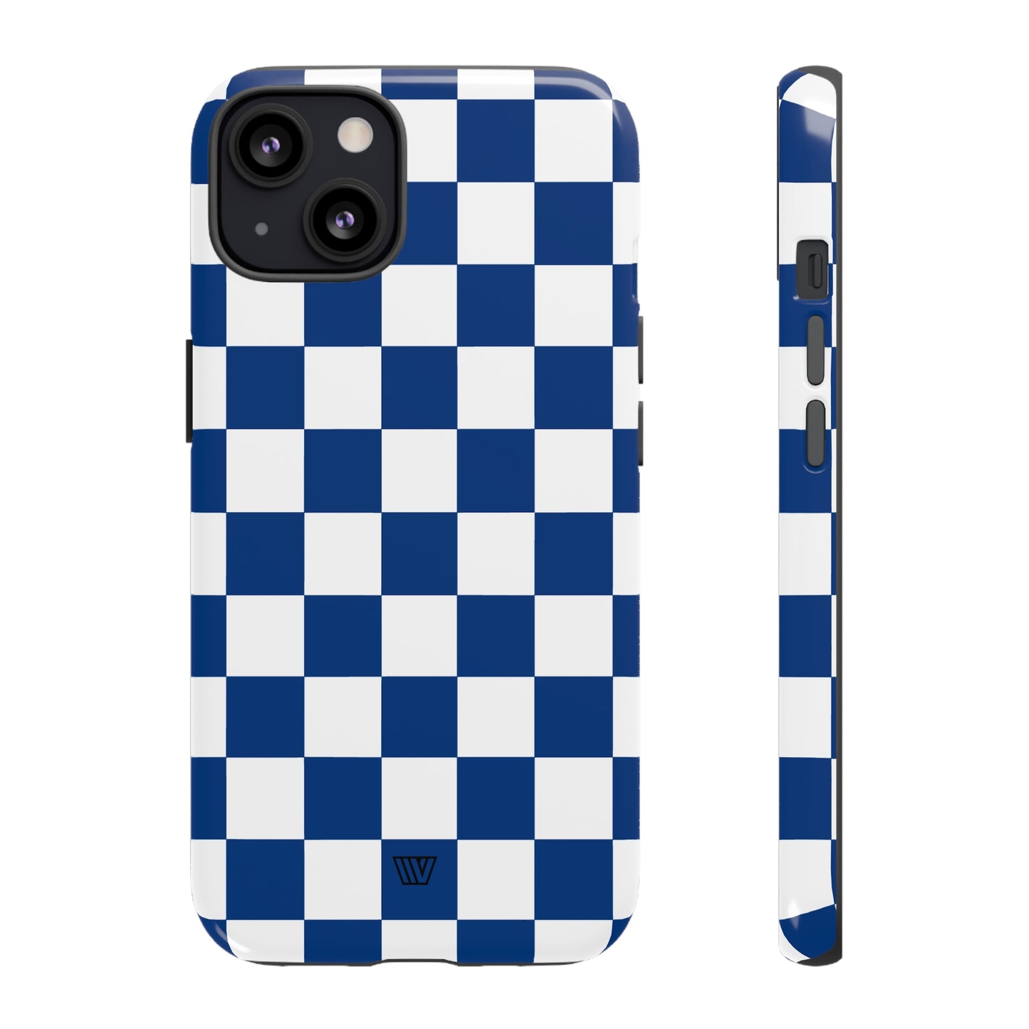 BLUE WHITE CHECKERBOARD | Tough Phone Case - Trovvve