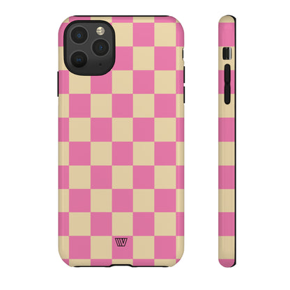 PINK TAN CHECKERBOARD | Tough Phone Case - Trovvve