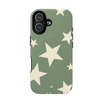SAGE BOLD STARS | MagSafe Tough iPhone Case