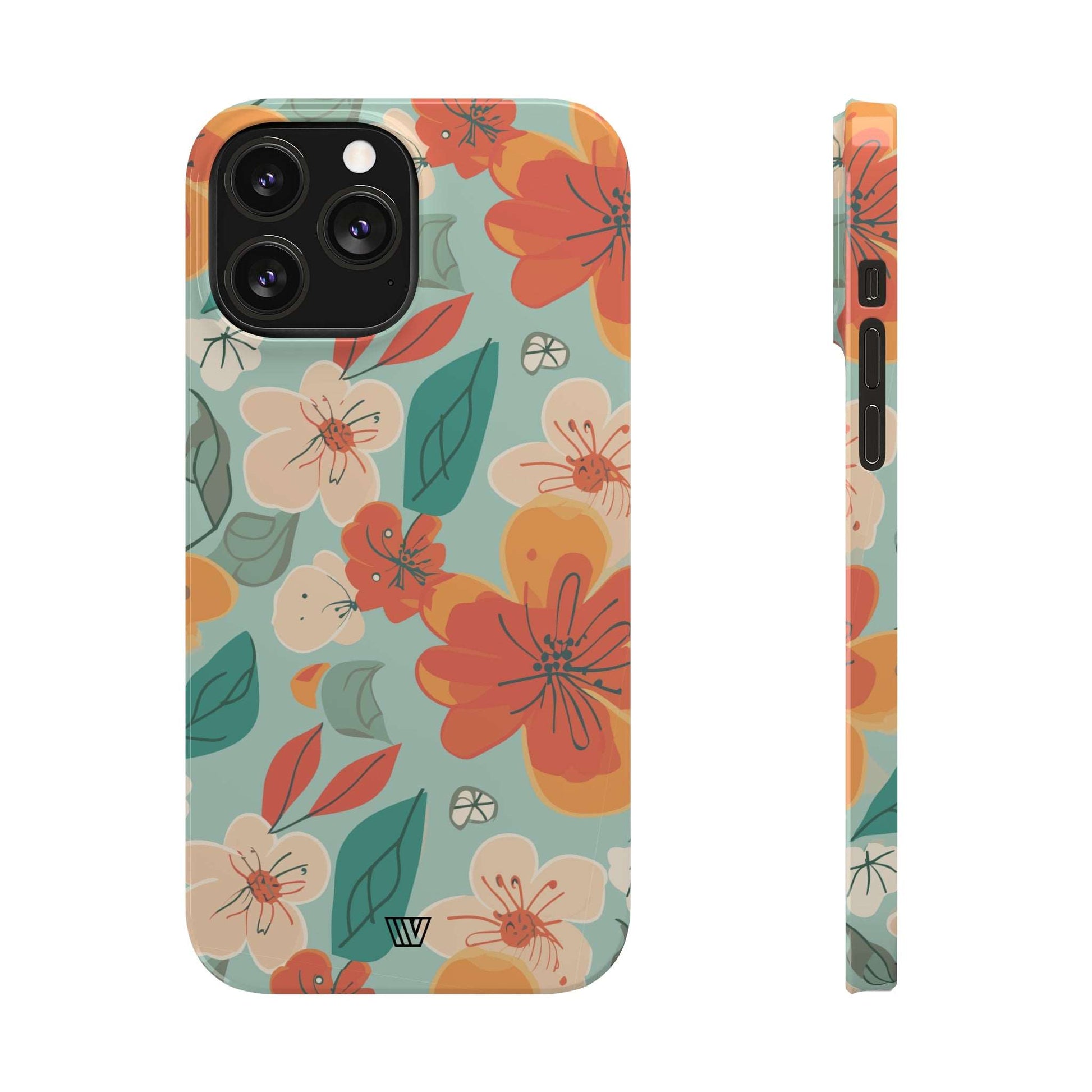 BLOOD ORANGE FLOWERS | Slim iPhone Case