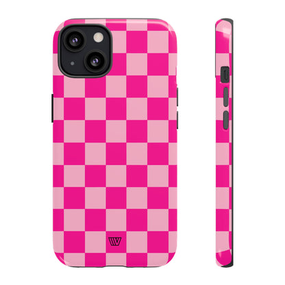 HOT PINK CHECKERBOARD | Tough Phone Case