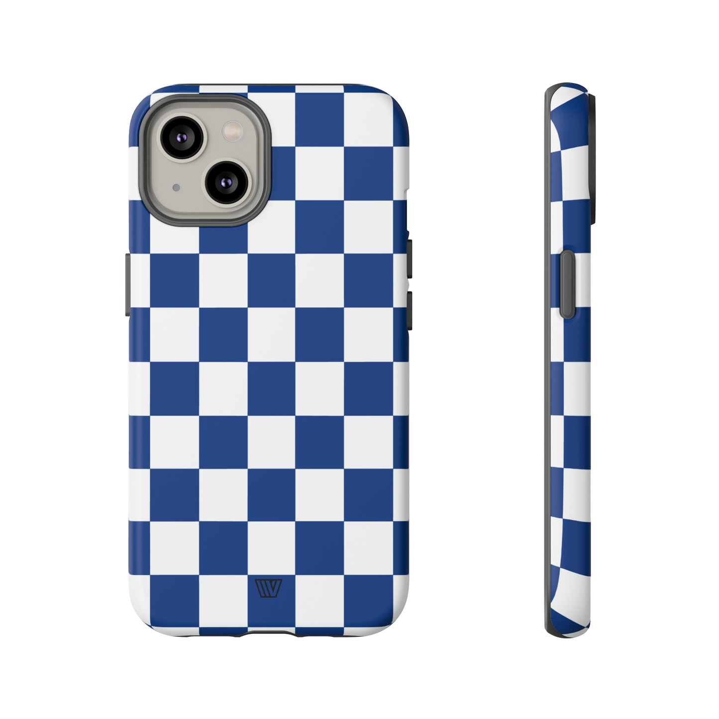 BLUE WHITE CHECKERBOARD | Tough Phone Case - Trovvve