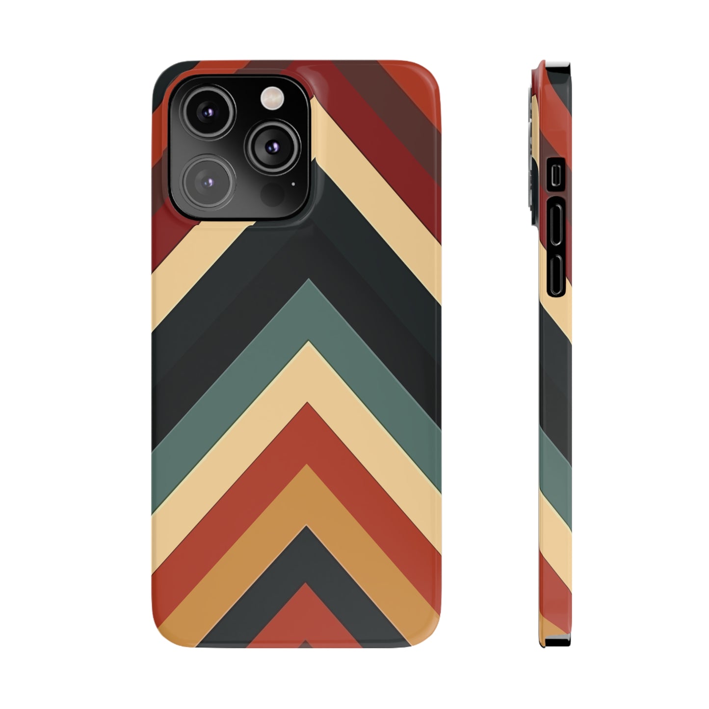 RETRO TRIANGLE  STRIPE | Slim iPhone Case - Trovvve