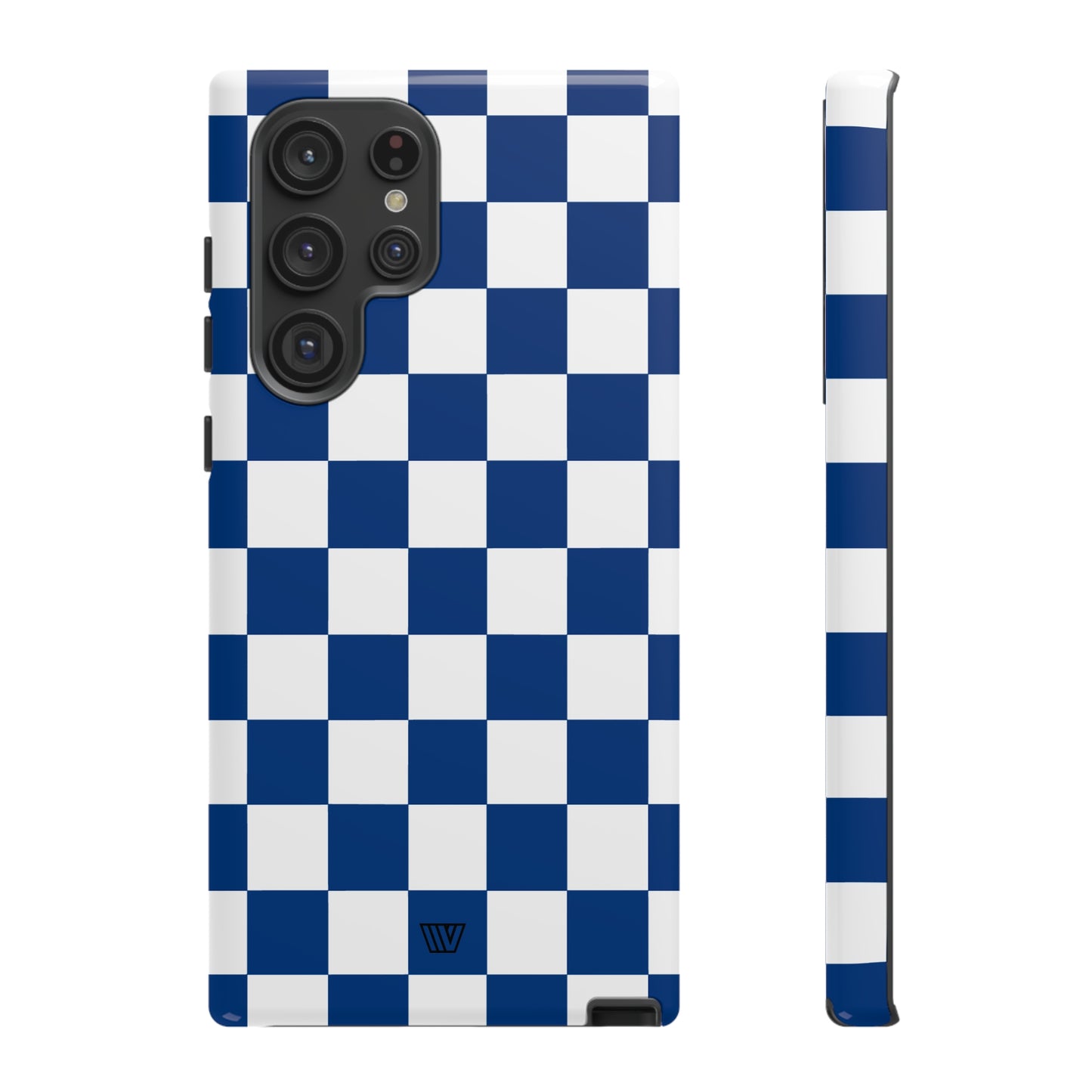 BLUE WHITE CHECKERBOARD | Tough Phone Case - Trovvve