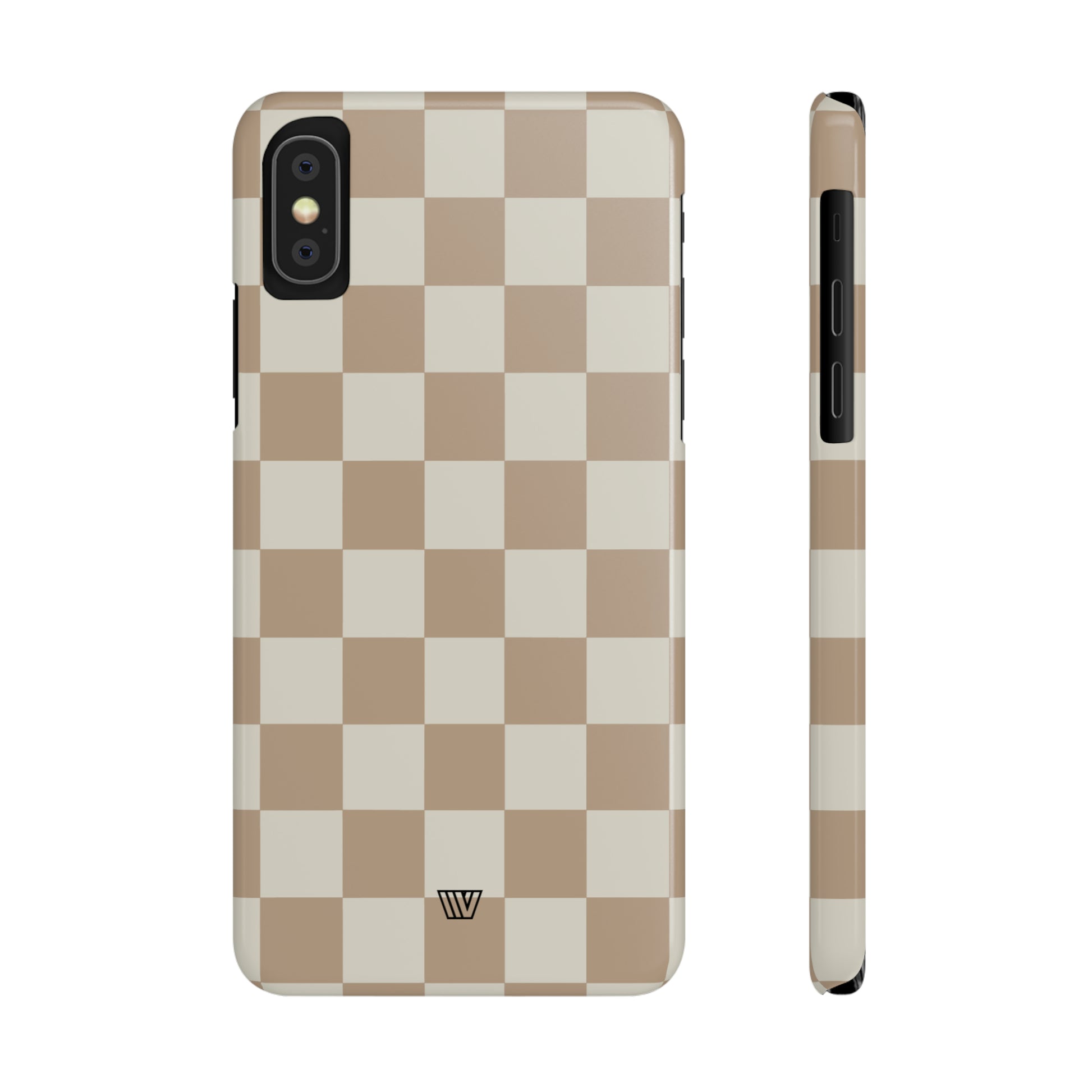 NEUTRAL CHECKERBOARD | Slim iPhone Case - Trovvve