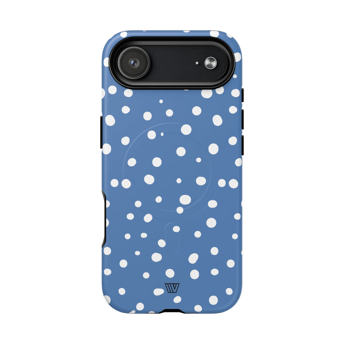 Dusty Blue Dots MagSafe Tough iPhone Case – iPhone 17 Air, Matte