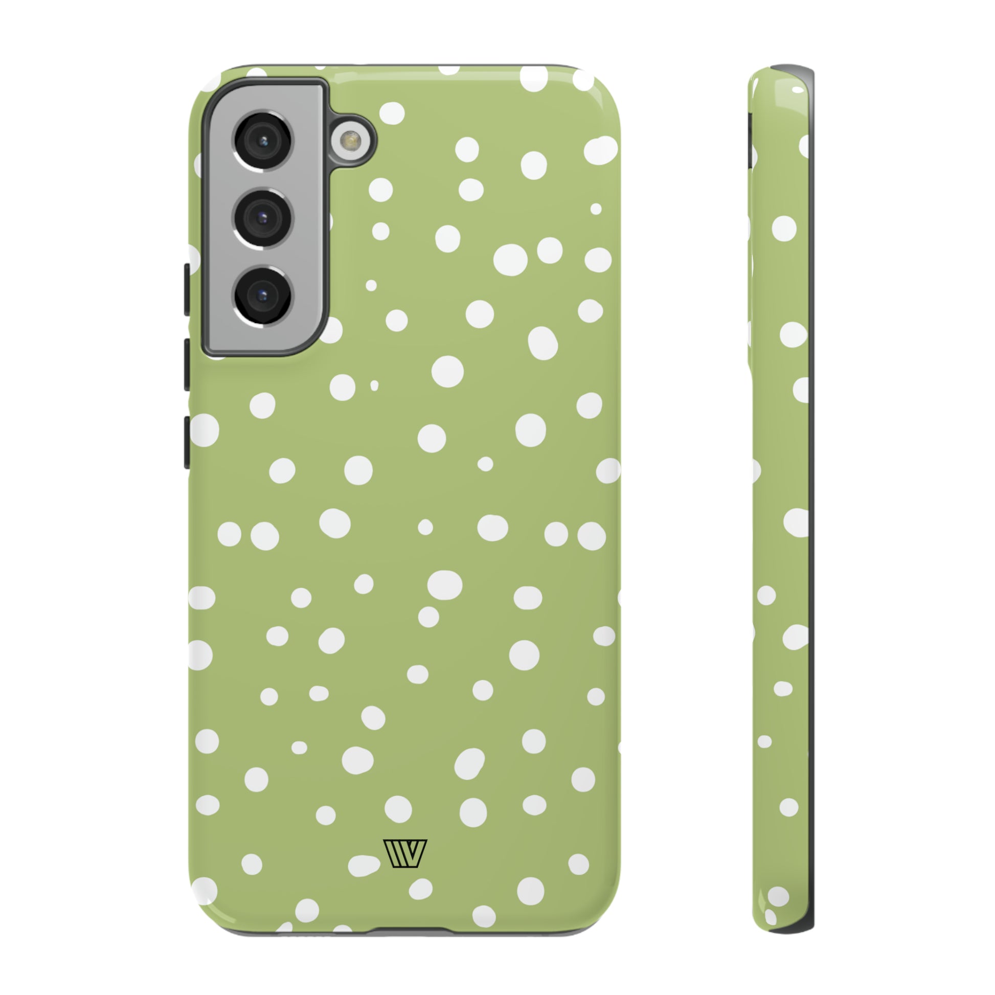 PALE OLIVE DOTS | Tough Phone Case - Trovvve