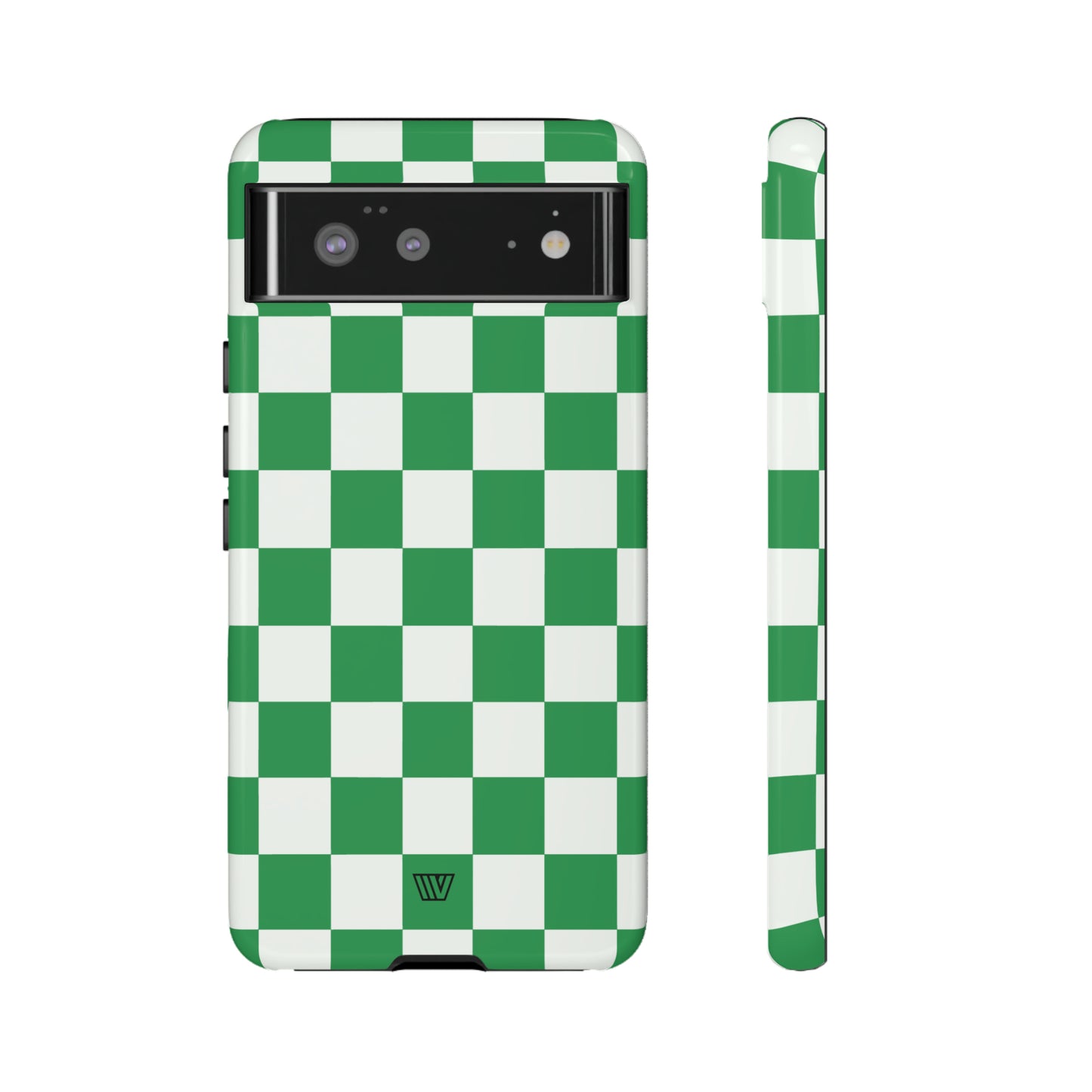 GREEN WHITE CHECKERBOARD | Tough Phone Case - Trovvve