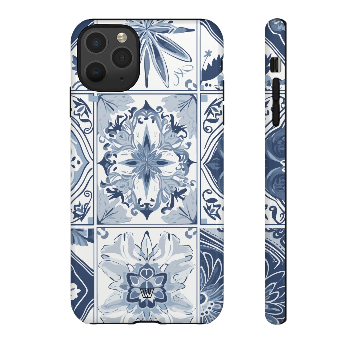 BLUE WHITE TILE | Tough Phone Case - Trovvve