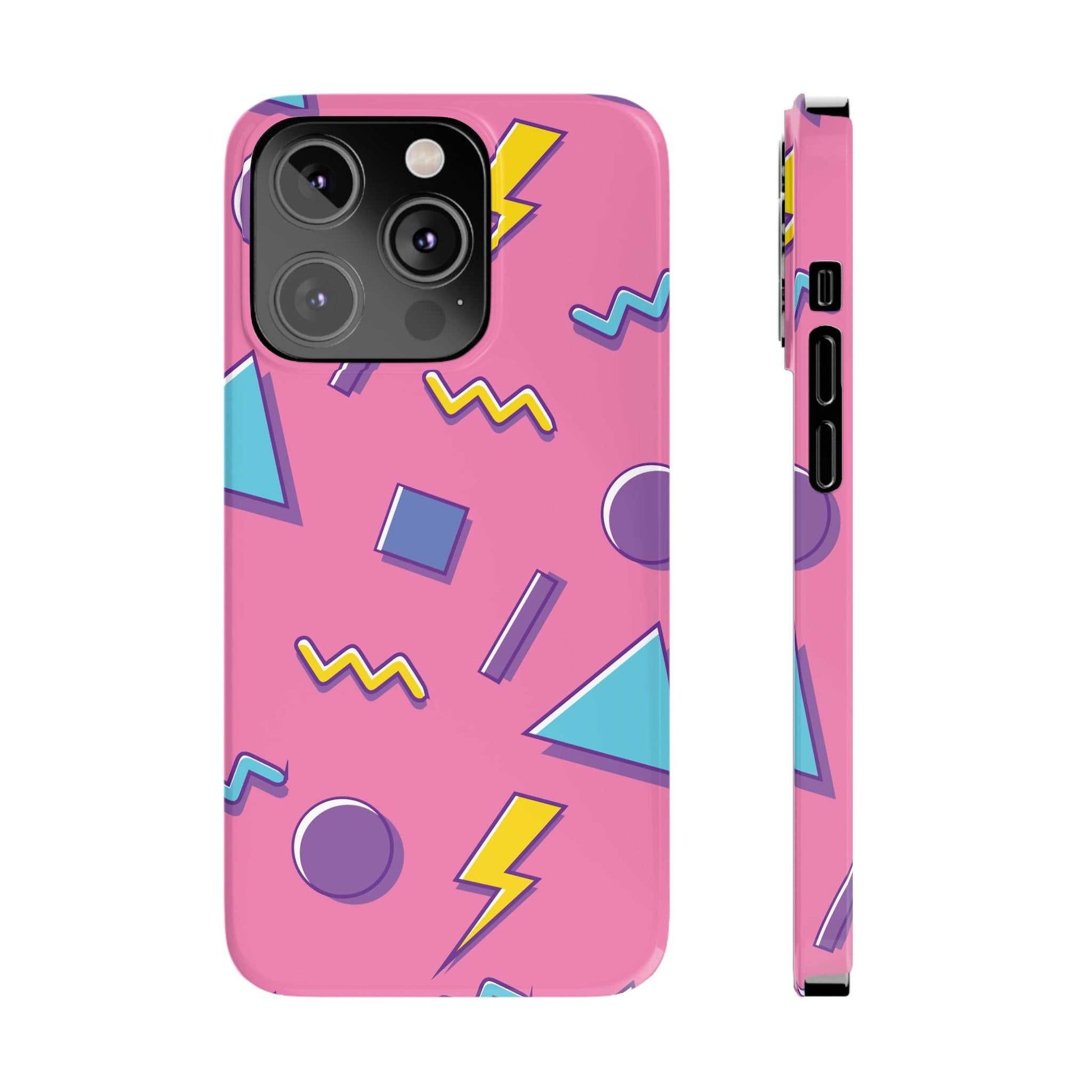 80 /90s PINK RETRO PATTERN | Slim iPhone Case - Trovvve