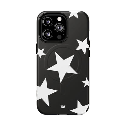 JET BLACK BOLD STARS | MagSafe Tough iPhone Case
